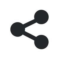 Simple share icon graphic design element vector