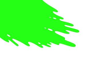 Abstract white fluid animation on green screen background. Hand drawn liquid transition animation. video