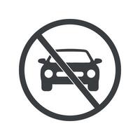 No Parking Sign Showing Prohibited Car Parking vector