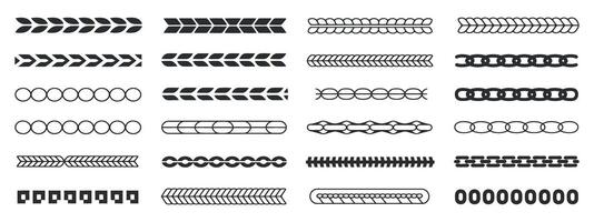 Collection of decorative borders and patterns in various styles vector