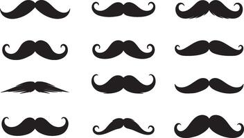 Mustache Collection set vector