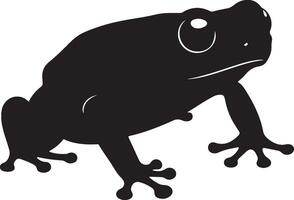 Dart Frog solid black silhouette vector