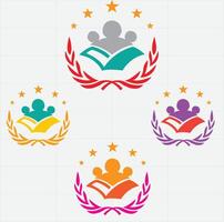 Open book icon pictogram set illustration vector