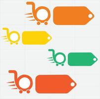 B letter with discount tag design, Easy Editing vector