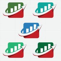 Business Growing graph. Icon for design. Easily editable vector