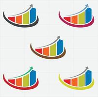 Busines Growing graph. Icon for design. Easily editable vector