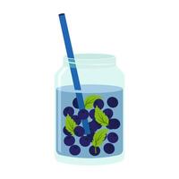Assorted juice and bubble tea bottles with fruit and straws. Summer cool drinks. vector