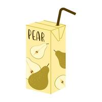 Colorful summer cold drink cartons and bottles with different fruit flavors vector
