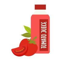 Assorted juice, and bubble tea bottles with fruits and straws. Summer cool drinks. vector