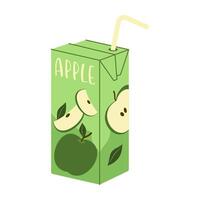 Colorful summer cold drink cartons and bottles with different fruit flavor. vector