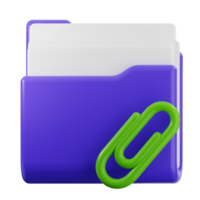 A file folder with a paper clip on it png