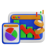 Colorful data visualization graphics png