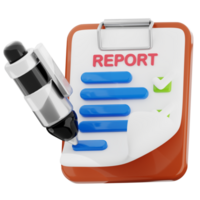Report clipboard with pen and check marks png