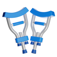 Pair of crutches symbolizing recovery and rehabilitation png