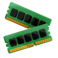 Computer ram 3d illustration. random access memory icon. png