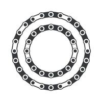 Concentric Bicycle Chain Design Illustration vector