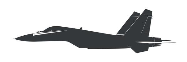 Silhouette of a Military Fighter Jet in Flight Simple dark gray silhouette fighter jet profile view fighter jet military aircraft jet aircraft silhouette vector