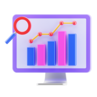 colorful graph on computer screen png