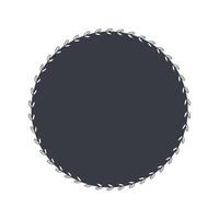 Simple Circular Decorative Frame with Delicate Leaf Border Round frame repeating leaf pattern frame border circle decorative leaves pattern design graphic illustration vector