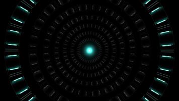 Flickering neon color circular lamps loop video
