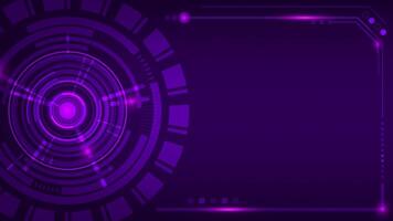 Futuristic Purple HUD Interface Circular Scanning Elements Digital Frame Sci-Fi Technology Background Virtual Displays AI Systems video