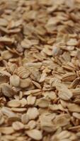 a close up of a pile of oats video