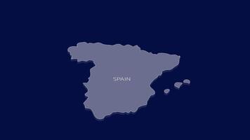 Geographic infographic element - animated map of Spain video