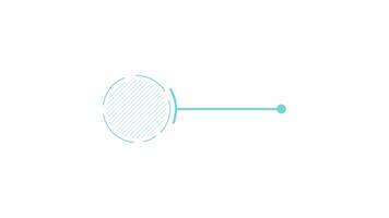 Animated element for infographics - striped circle callout with horizontal line video