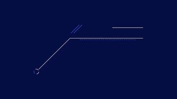 Infographic element - animated callout with slanted side line video