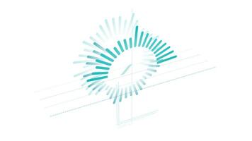 Animated element for business infographics - radial chart design video