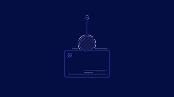 Infographic element - animated callout box with circle and line above video