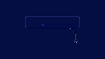 Infographic element - animated rectangular callout box with a bent line below video