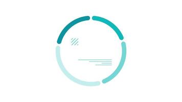 Animated element for business infographics - thin donut chart video