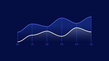 Business infographic element - animated double line graph video