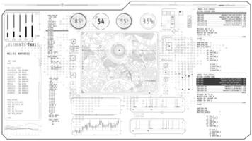 Animation of a high-tech interface with a map and program codes video