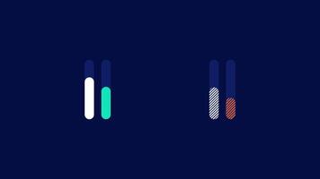 Bar chart animated elements - two pairs of data bars video