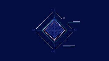Business infographic element - animated four-axis radar chart video