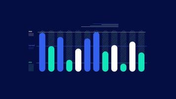 Business infographic element - animated vertical bar chart video