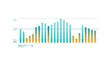 Animated element for business infographics - abstract bar chart video