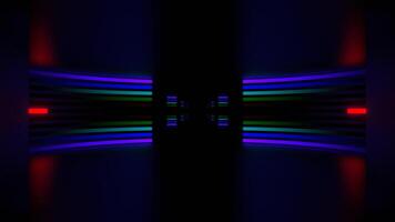 Multicolor Neon Circle Equalized Corridor Background VJ Loop in 4K video