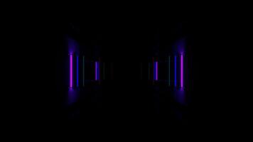 Multicolor Neon Side Lights in Corridor Background VJ Loop in 4K video