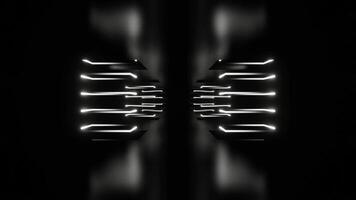 White Neon Moving to Top in Corridor Background VJ Loop in 4K video