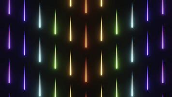 Multicolor Neon Lights Drops Background VJ Loop in 4K video