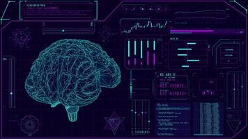 Animation of a high-tech interface for brain research video