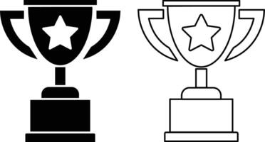 Winner trophy icon set. Trophy icon logo template, Education icon concepts, Creative design isolated on white background vector
