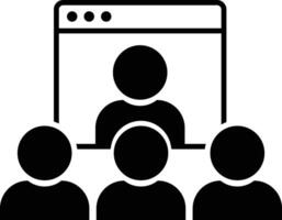 employee, online icon. Conference icon illustration logo template for many purpose. isolated on white background vector