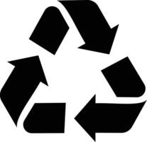 recycling icon. Editable fill colorful recycle logo symbol. Waste recycling innovation. Black Recycle design. Reuse, ecofriendly environment and save the planet vector