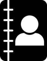 Address book icon. directory icon, phonebook symbol. Document sign. isolated on white background. black design vector