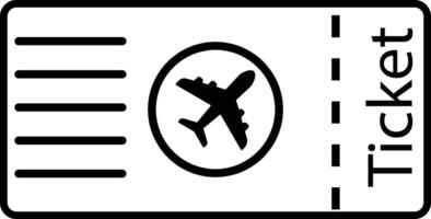 thin line flight ticket icon. lineart simple trend modern minimal logotype graphic stroke art design web element. Plane ticket outline. concept of boarding pass for business travel. vector