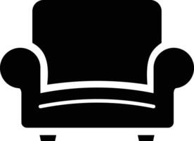 sofa icon. couch or armchair symbol. chair icon isolated on a white background vector